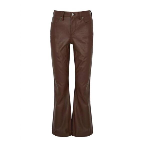 Veronica Beard Carson High rise wide leg faux leather pant 23 $298 - Picture 4 of 9